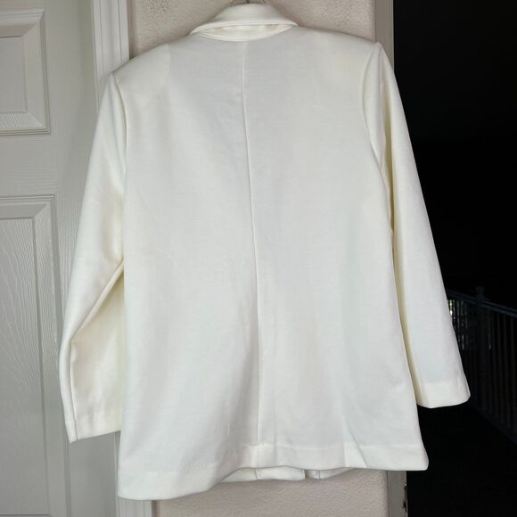 NWT Ny Collection Women’s Blazer 3/4 Sleeve Off White Size Large #641 - Picture 2 of 12